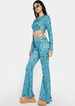 Another Girl Flares Floral Flare Pants