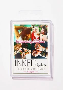 INKED By Dani Good Vibes Temporary Tattoo Pack Pasties & Tatts