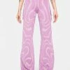 Another Girl Trousers Lurex Swirl Flare Pants