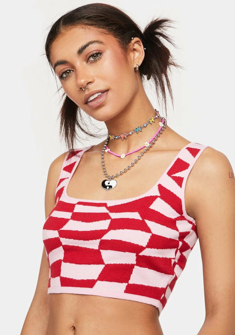 Top 10 π₯° Pretty Garbage Geo Print Crop Sweater Tank Tank Crop Top π 4 Pretty Garbage Geo Print Crop Sweater Tank Tank Crop Top