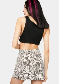 Cheap π Pretty Garbage Zebra Print Mini π Skirt Bottoms π 9 Pretty Garbage Zebra Print Mini Skirt Bottoms