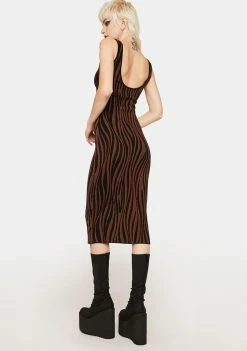 Another Girl Dresses Organic Cotton Knit Midi Dress