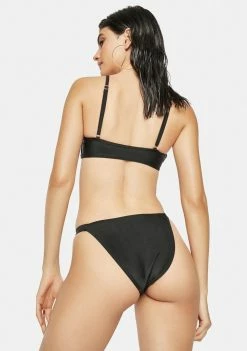 Noir Hustler Logo Bikini Top