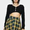 Cheap π₯° Pretty Garbage Noir Knit Cropped Long Sleeve Cardigan π₯° 2 Pretty Garbage Noir Knit Cropped Long Sleeve Cardigan