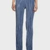 Pretty Garbage Blue Plisse Knit Flare Pants Bottoms