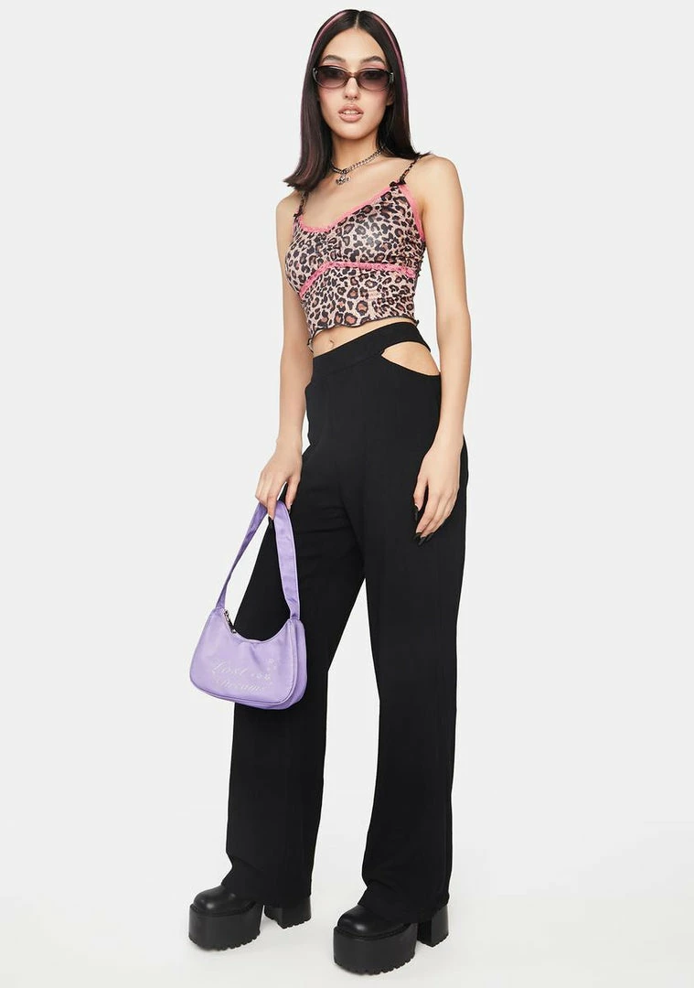 Promo π Pretty Garbage Trousers Side Cut Out Low Waist Pants π 4 Pretty Garbage Trousers Side Cut Out Low Waist Pants