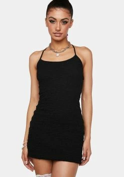 Pretty Garbage Textured Mini Dress Little Black Dresses
