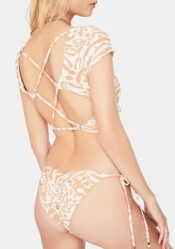 Power 2 The Flower Angeline Leopard Bikini Bottoms