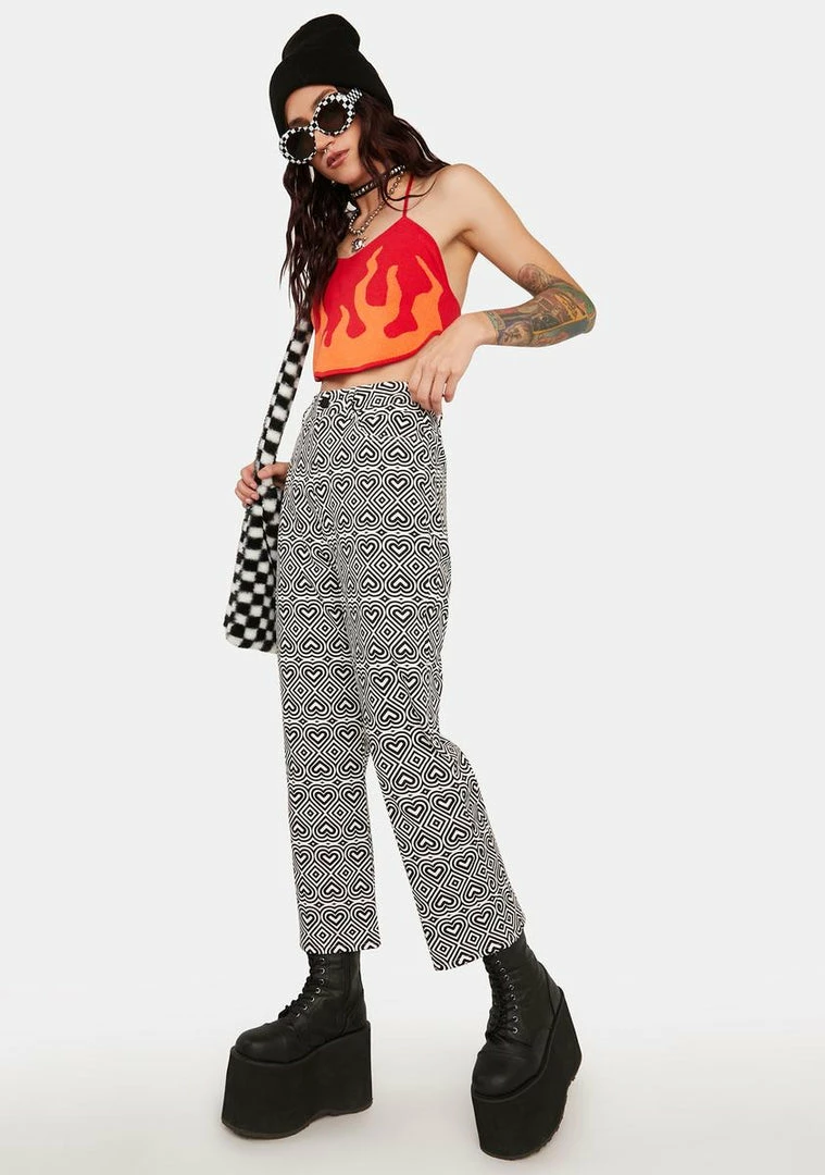 Promo π Another Girl Prudence Mono Print Heart π Jeans π€© 4 Another Girl Prudence Mono Print Heart Jeans