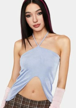 Pretty Garbage Slinky Halter Top Tops