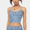 New π Pretty Garbage Zebra Print Denim Corset Top π 2 Pretty Garbage Zebra Print Denim Corset Top