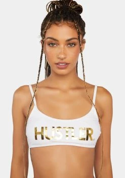 Hustler Bikini Tops Gold Logo Bikini Top