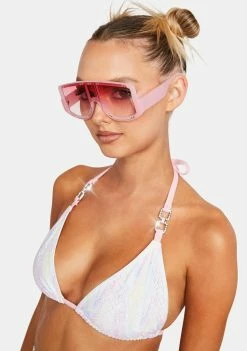 Hustler Swim Snake Rhinestone Bikini Top