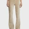 Pretty Garbage Beige Plisse Knit Flare Pants