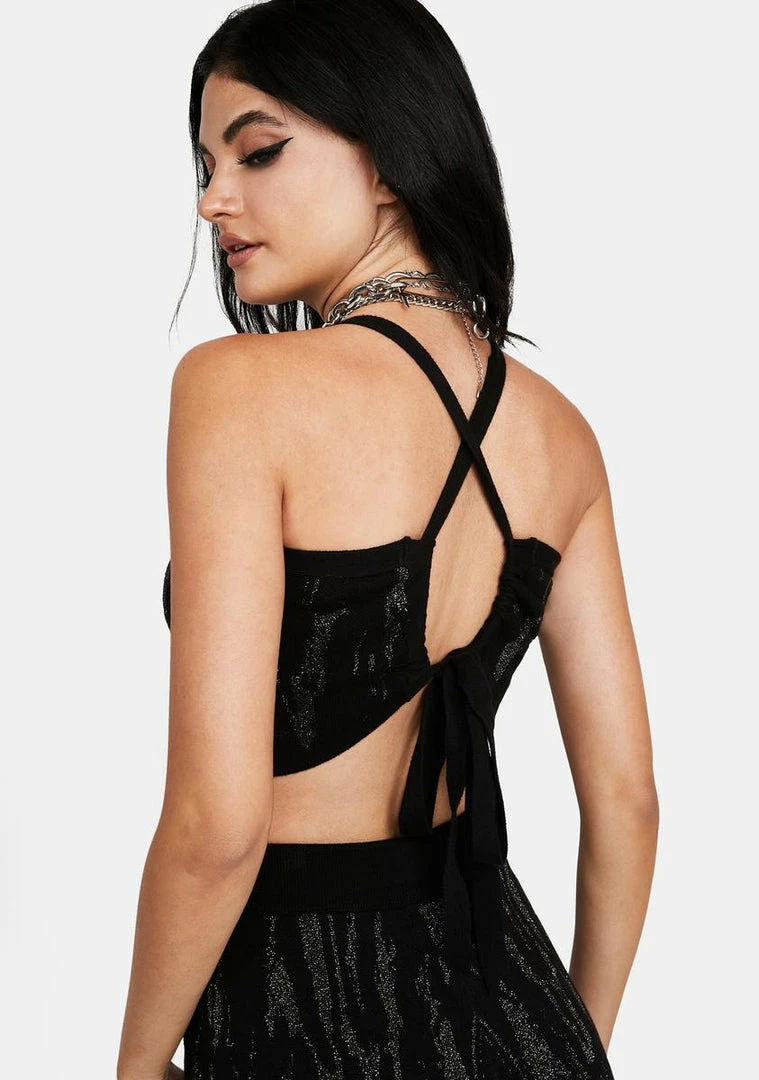 Buy π Another Girl Tops Lurex Knitted Cross Back Top π 4 Another Girl Tops Lurex Knitted Cross Back Top