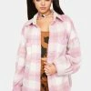 Pretty Garbage Sunset Plaid Shirt Jacket Jackets & Bombers