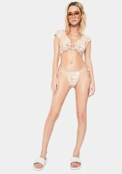 Power 2 The Flower Angeline Leopard Bikini Bottoms