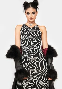 Another Girl Dresses Swirl Knit Midi Dress