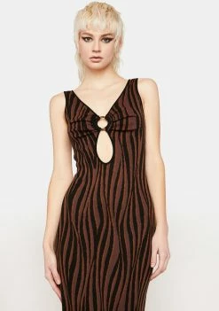 Another Girl Dresses Organic Cotton Knit Midi Dress