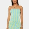 Another Girl Wavy Stripe Bandeau Mini Dress