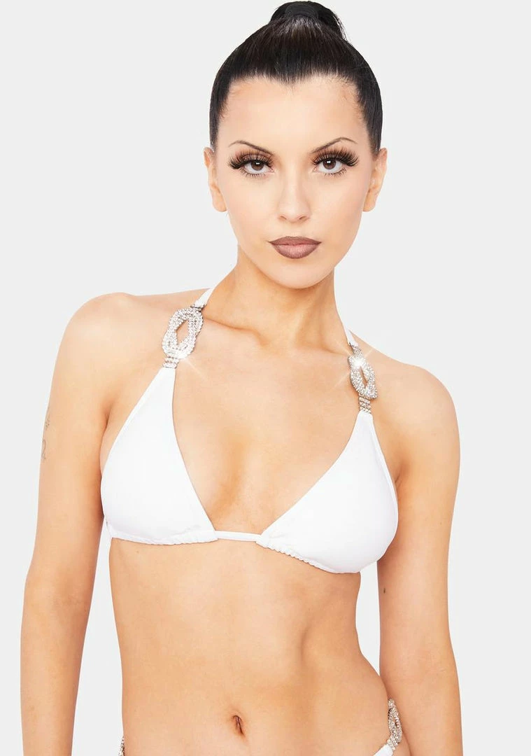 Coupon π₯° Hustler π Bikini Tops White Rhinestone Micro Triangle π Bikini Top π 3 Hustler Bikini Tops White Rhinestone Micro Triangle Bikini Top