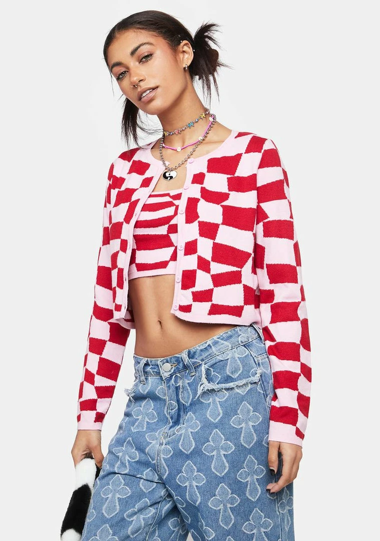 Brand new π Pretty Garbage Knit Cardigans Geo Print Sweater Cardigan π₯° 4 Pretty Garbage Knit Cardigans Geo Print Sweater Cardigan