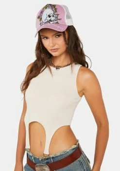 Pretty Garbage Ribbed Garter Tank Tank Crop Top