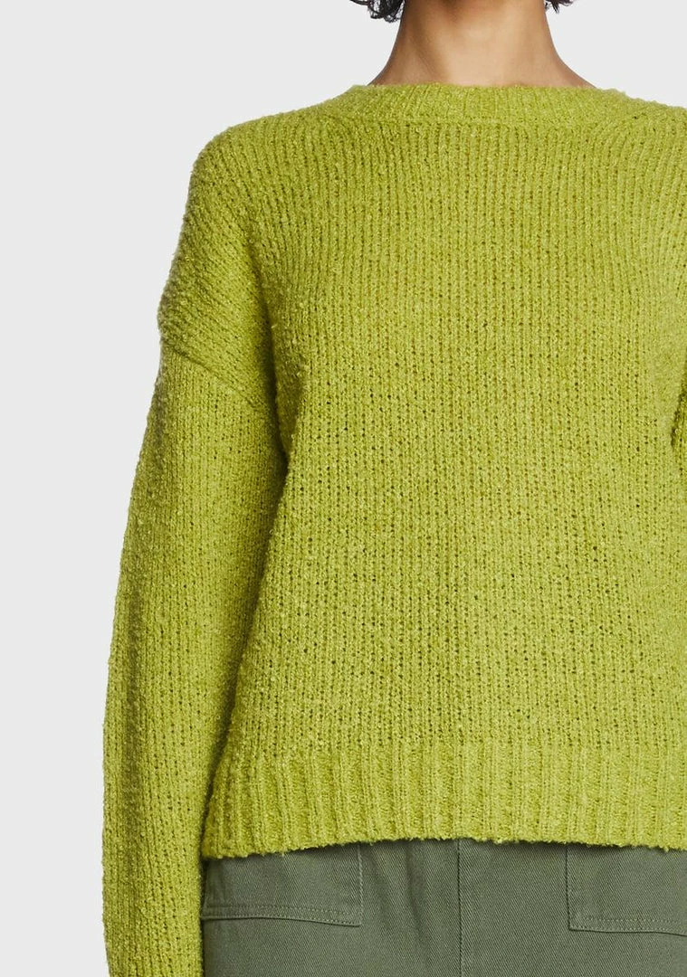 Outlet β Pretty Garbage Dusty Lime Oversized Boucle Knit Sweater Tops π 4 Pretty Garbage Dusty Lime Oversized Boucle Knit Sweater Tops