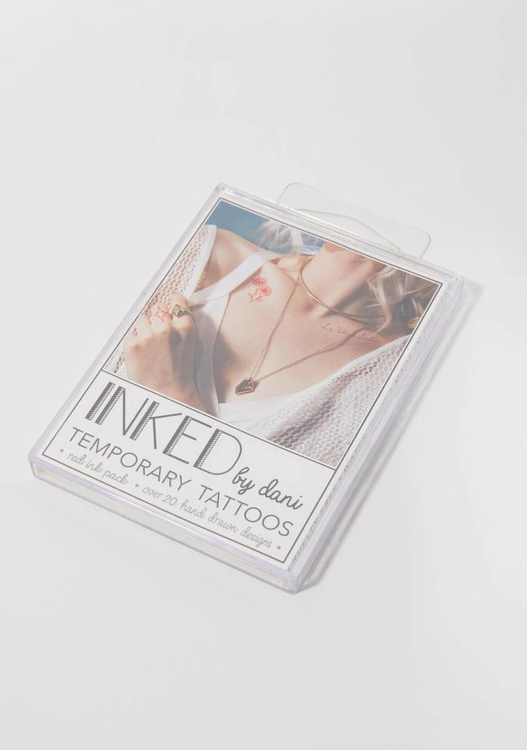 Best Pirce π INKED By Dani Red Ink Temporary Tattoo Pack Temporary Tattoos π₯° 4 INKED By Dani Red Ink Temporary Tattoo Pack Temporary Tattoos
