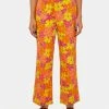 Another Girl Trousers Orange Floral Cropped Jeans