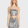 Pretty Garbage Zebra Sequin Tube Top Tops