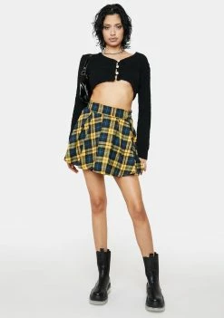 Cheap π₯° Pretty Garbage Noir Knit Cropped Long Sleeve Cardigan π₯° 8 Pretty Garbage Noir Knit Cropped Long Sleeve Cardigan
