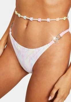 Hustler Snake Rhinestone Bikini Bottoms