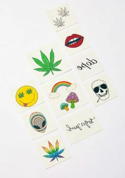 INKED By Dani Good Vibes Temporary Tattoo Pack Pasties & Tatts