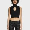 Cheapest β Pretty Garbage Black Keyhole Mock Neck Crop Top Tops π 2 Pretty Garbage Black Keyhole Mock Neck Crop Top Tops
