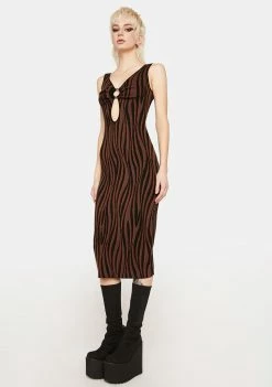 Another Girl Dresses Organic Cotton Knit Midi Dress