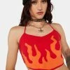 Buy β Another Girl Burning Heart Knit Halter Top Crop Halter Top π 1 Another Girl Burning Heart Knit Halter Top Crop Halter Top