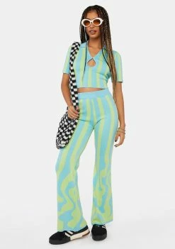 Flash Sale π Another Girl Keyhole Stripe Knit Polo Top π 7 Another Girl Keyhole Stripe Knit Polo Top