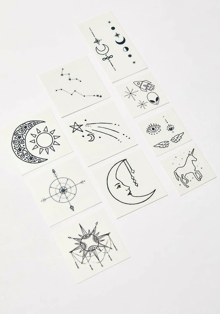 Discount π INKED By Dani Pasties & Tatts The Cosmic Temporary Tattoo Pack π 3 INKED By Dani Pasties & Tatts The Cosmic Temporary Tattoo Pack